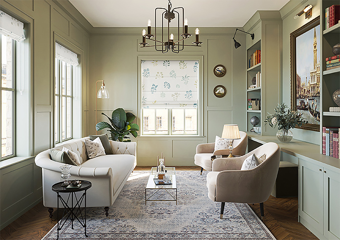 Botanical Velvet, Spring - Roman Blind - Image 8